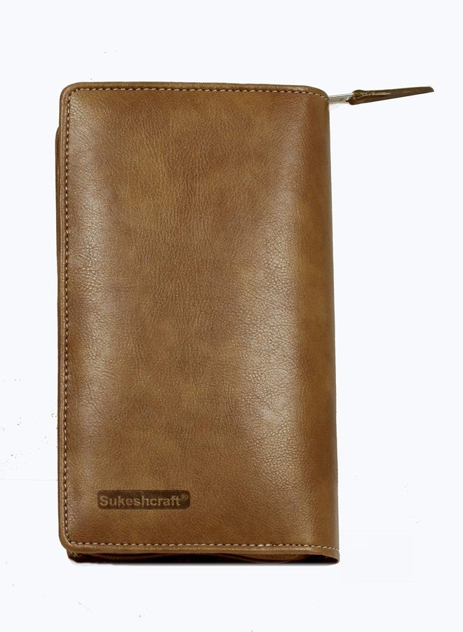 Sukeshcraft Unisex 6 Passports 3 Credit 3 I.D. 6 Shopping Card Holder (2TonBrown)) - Image 5